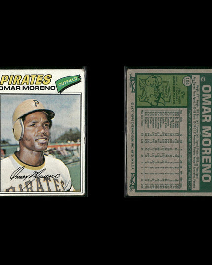 Pittsburgh Pirates 1977 Topps Baseball 24-Card Lot Topps VG