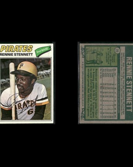 Pittsburgh Pirates 1977 Topps Baseball 24-Card Lot Topps VG