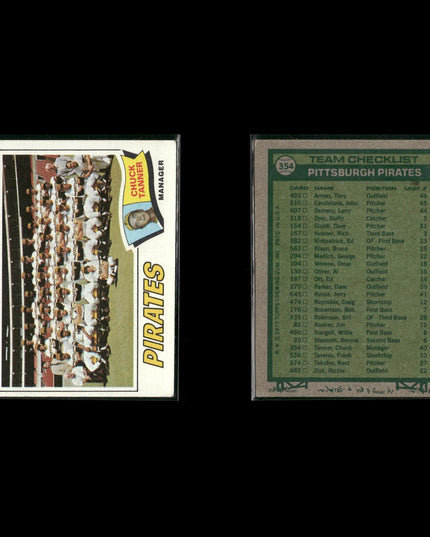 Pittsburgh Pirates 1977 Topps Baseball 24-Card Lot Topps VG