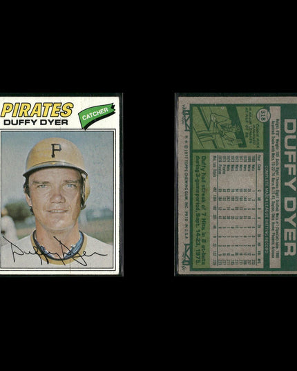 Pittsburgh Pirates 1977 Topps Baseball 24-Card Lot Topps VG