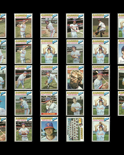 Texas Rangers 1977 Topps Baseball 29-Card Lot Topps VG