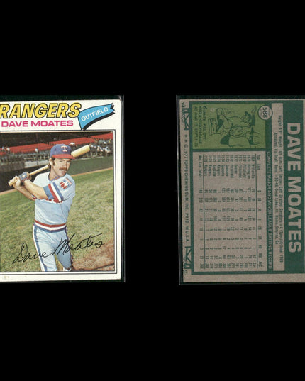 Texas Rangers 1977 Topps Baseball 29-Card Lot Topps VG