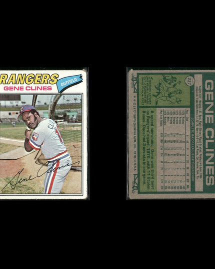 Texas Rangers 1977 Topps Baseball 29-Card Lot Topps VG