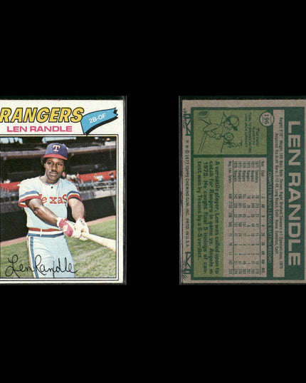 Texas Rangers 1977 Topps Baseball 29-Card Lot Topps VG