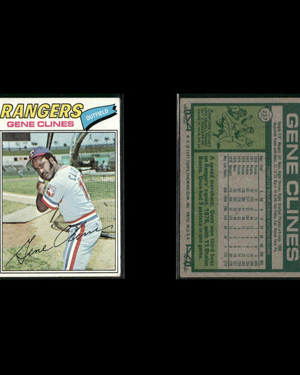 Texas Rangers 1977 Topps Baseball 29-Card Lot Topps VG