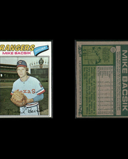 Texas Rangers 1977 Topps Baseball 29-Card Lot Topps VG