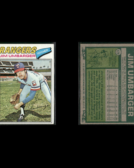 Texas Rangers 1977 Topps Baseball 29-Card Lot Topps VG