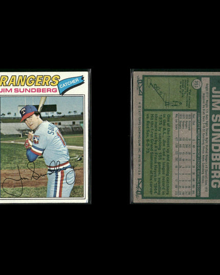 Texas Rangers 1977 Topps Baseball 29-Card Lot Topps VG