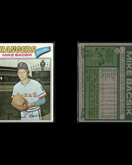 Texas Rangers 1977 Topps Baseball 29-Card Lot Topps VG