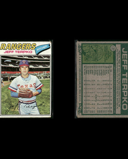 Texas Rangers 1977 Topps Baseball 29-Card Lot Topps VG