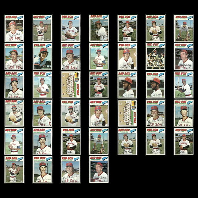 Boston Red Sox 1977 Topps Baseball 39-Card Lot Topps VG