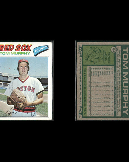 Boston Red Sox 1977 Topps Baseball 39-Card Lot Topps VG