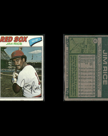 Boston Red Sox 1977 Topps Baseball 39-Card Lot Topps VG