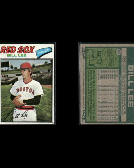 Boston Red Sox 1977 Topps Baseball 39-Card Lot Topps VG