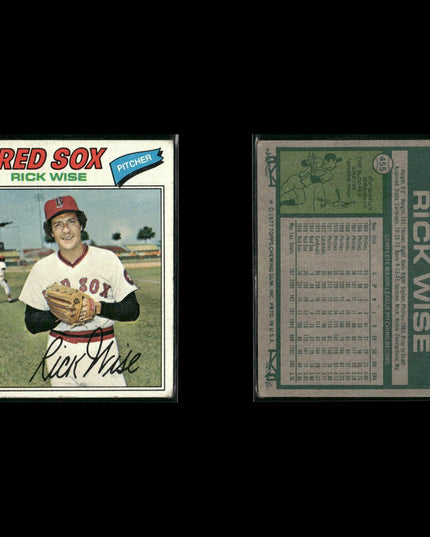 Boston Red Sox 1977 Topps Baseball 39-Card Lot Topps VG