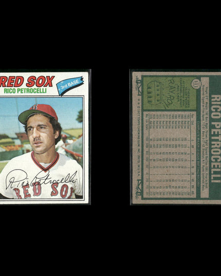 Boston Red Sox 1977 Topps Baseball 39-Card Lot Topps VG