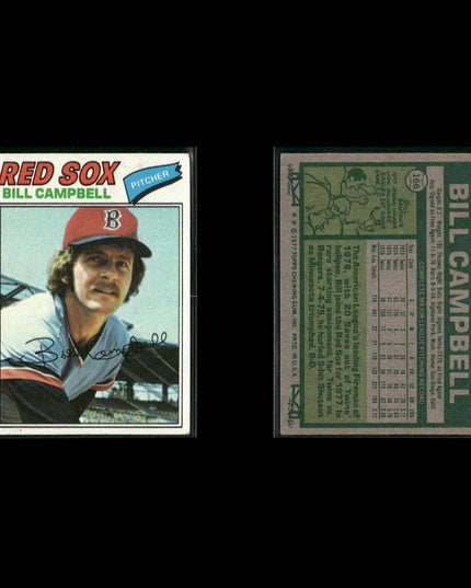 Boston Red Sox 1977 Topps Baseball 39-Card Lot Topps VG