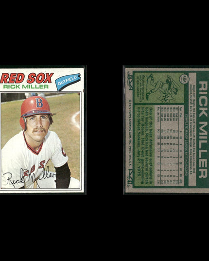 Boston Red Sox 1977 Topps Baseball 39-Card Lot Topps VG