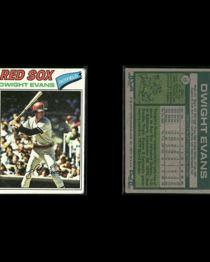 Boston Red Sox 1977 Topps Baseball 39-Card Lot Topps VG
