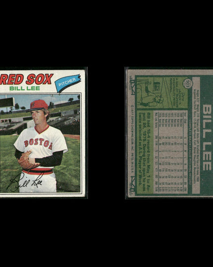 Boston Red Sox 1977 Topps Baseball 39-Card Lot Topps VG