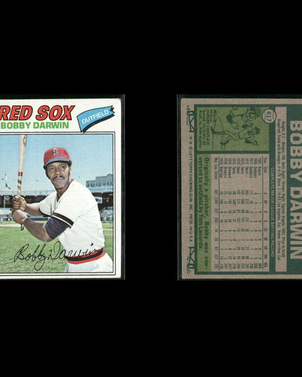 Boston Red Sox 1977 Topps Baseball 39-Card Lot Topps VG