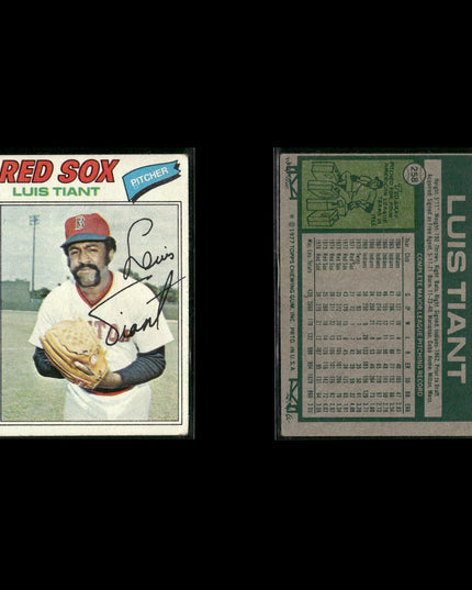 Boston Red Sox 1977 Topps Baseball 39-Card Lot Topps VG