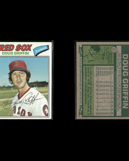 Boston Red Sox 1977 Topps Baseball 39-Card Lot Topps VG