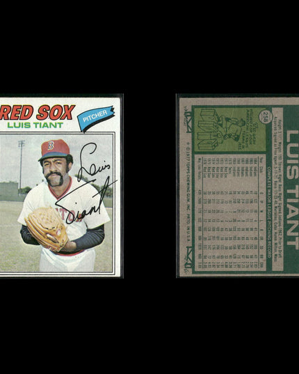 Boston Red Sox 1977 Topps Baseball 39-Card Lot Topps VG
