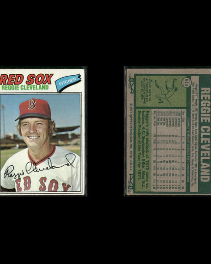 Boston Red Sox 1977 Topps Baseball 39-Card Lot Topps VG