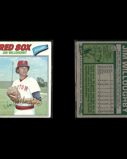 Boston Red Sox 1977 Topps Baseball 39-Card Lot Topps VG