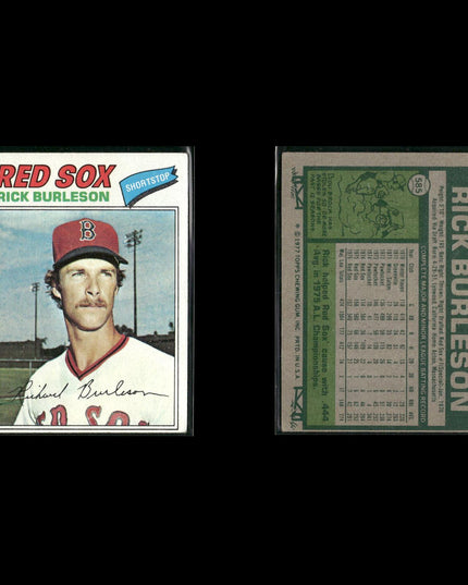 Boston Red Sox 1977 Topps Baseball 39-Card Lot Topps VG