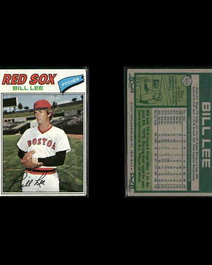 Boston Red Sox 1977 Topps Baseball 39-Card Lot Topps VG