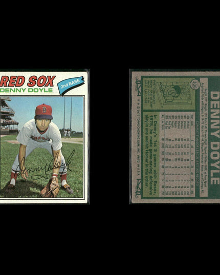 Boston Red Sox 1977 Topps Baseball 39-Card Lot Topps VG