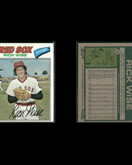 Boston Red Sox 1977 Topps Baseball 39-Card Lot Topps VG