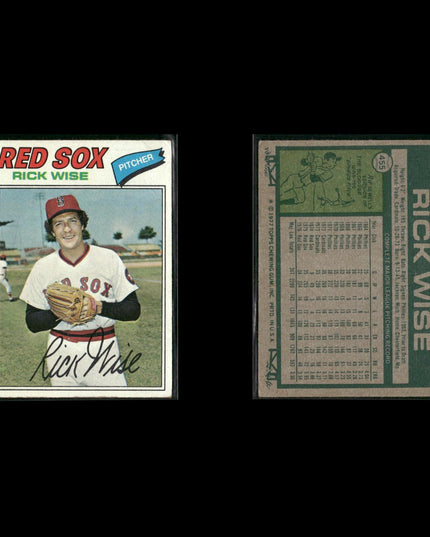 Boston Red Sox 1977 Topps Baseball 39-Card Lot Topps VG