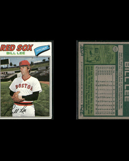 Boston Red Sox 1977 Topps Baseball 39-Card Lot Topps VG
