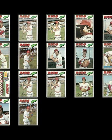 Cincinnati Reds 1977 Topps Baseball 17-Card Lot Topps VG