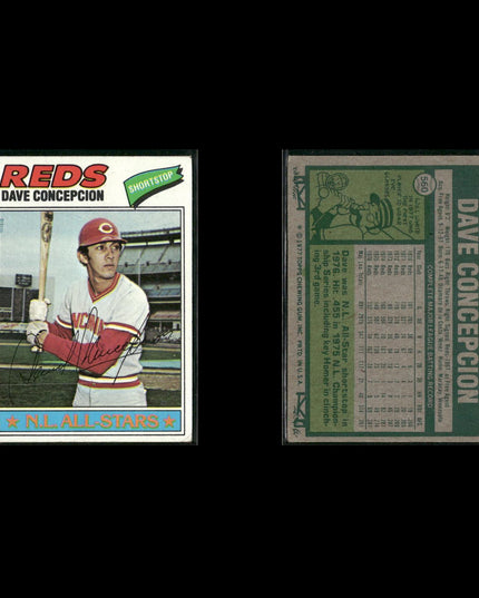 Cincinnati Reds 1977 Topps Baseball 17-Card Lot Topps VG