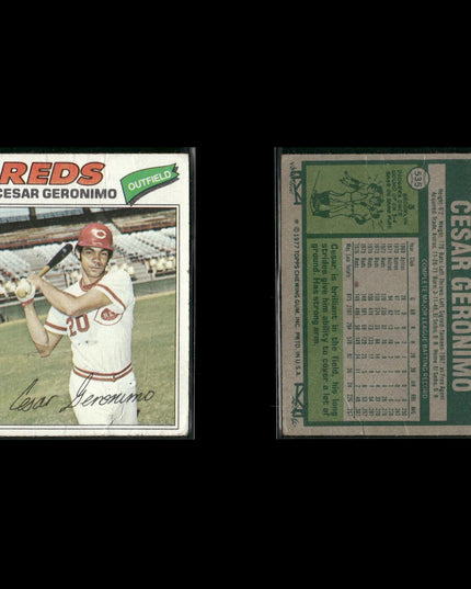 Cincinnati Reds 1977 Topps Baseball 17-Card Lot Topps VG