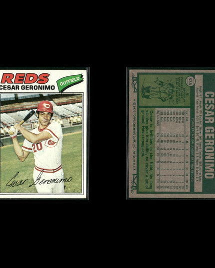 Cincinnati Reds 1977 Topps Baseball 17-Card Lot Topps VG