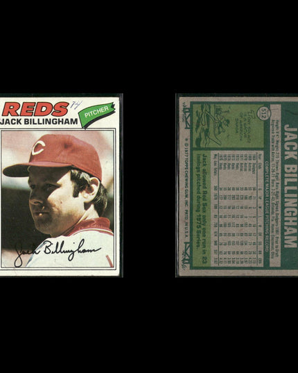 Cincinnati Reds 1977 Topps Baseball 17-Card Lot Topps VG