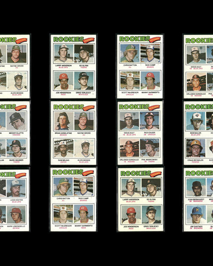 1977 Topps Baseball Rookies 12-Card Lot Topps VG