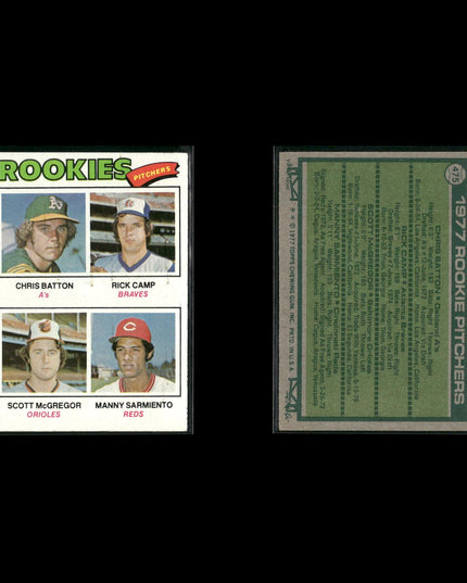 1977 Topps Baseball Rookies 12-Card Lot Topps VG