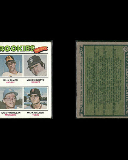 1977 Topps Baseball Rookies 12-Card Lot Topps VG