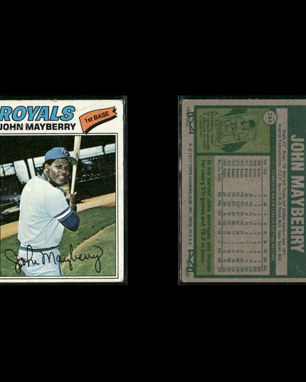 Kansas City Royals 1977 Topps Baseball 24-Card Lot Topps VG