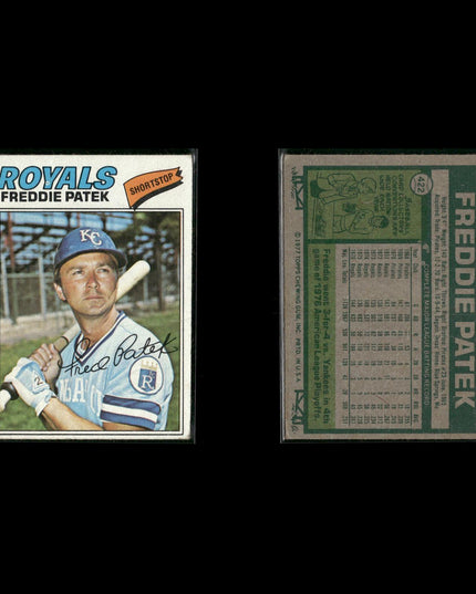 Kansas City Royals 1977 Topps Baseball 24-Card Lot Topps VG