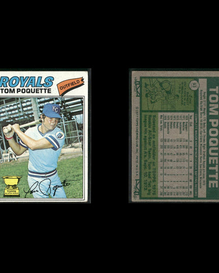 Kansas City Royals 1977 Topps Baseball 24-Card Lot Topps VG
