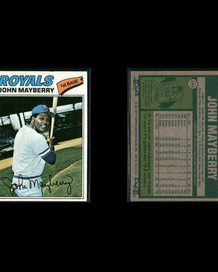 Kansas City Royals 1977 Topps Baseball 24-Card Lot Topps VG