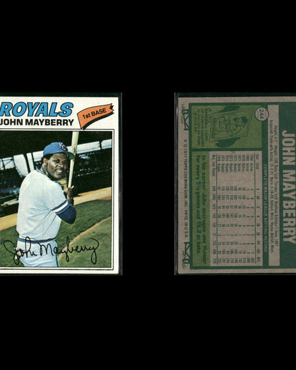 Kansas City Royals 1977 Topps Baseball 24-Card Lot Topps VG