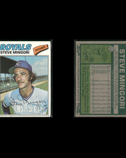Kansas City Royals 1977 Topps Baseball 24-Card Lot Topps VG